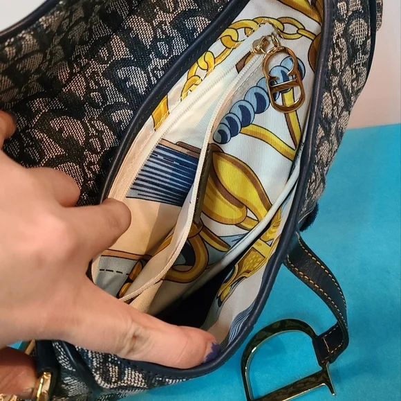 Christian Dior Trotter Saddle Hand Bag Purse - Picture 6 of 14